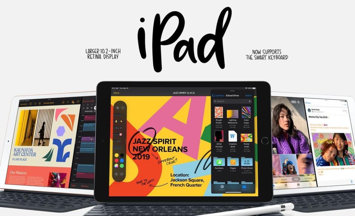 The new iPad larger 10.2 inch retina display