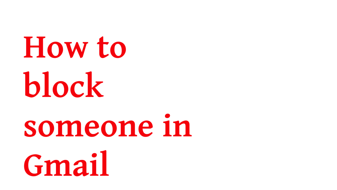 How to block someone in Gmail 2020 In Gmail you you can block or unblock a person so that you stop getting emails which are annoying you. We show in the video how to unblock and to block and we used the desktop version to do that. We learned also that if you block a person you will still get emails from them but they will be pushed to spam box automatically
