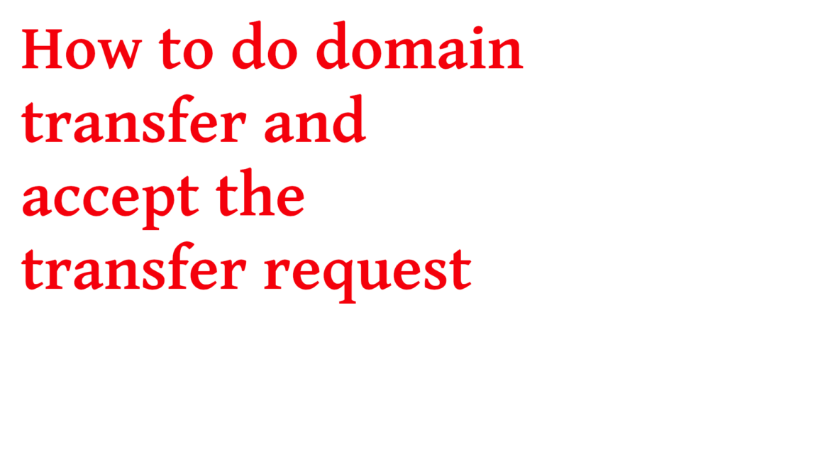 How to do domain transfer