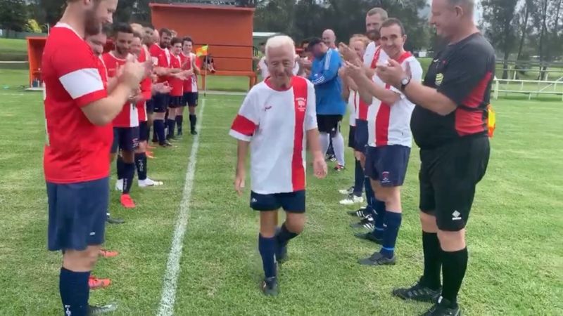 The 80-year-old footballer preparing to retire.